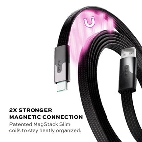 Statik® MagStack Slim | Tangle-Free Magnetic Nylon | Charge & Data Cable