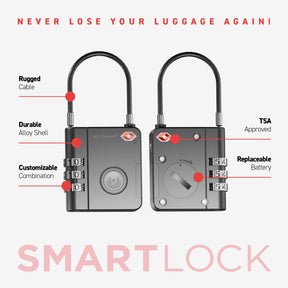 SmartLock Tracking Device | Luggage Lock | Works With Apple Find My App