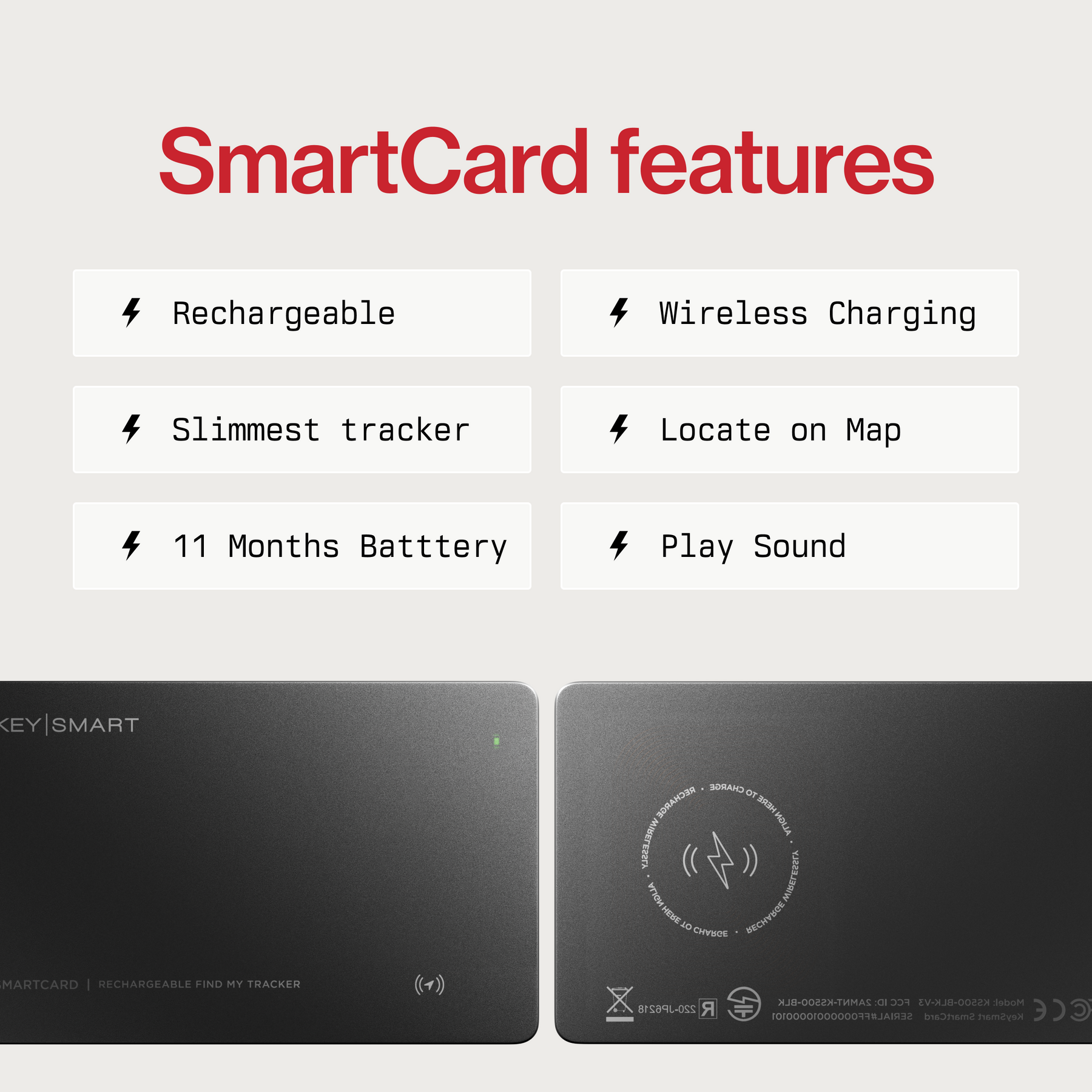 SmartCard (Gen 3) | Works With Apple Find My & Android Find Hub  | Wireless Charging
