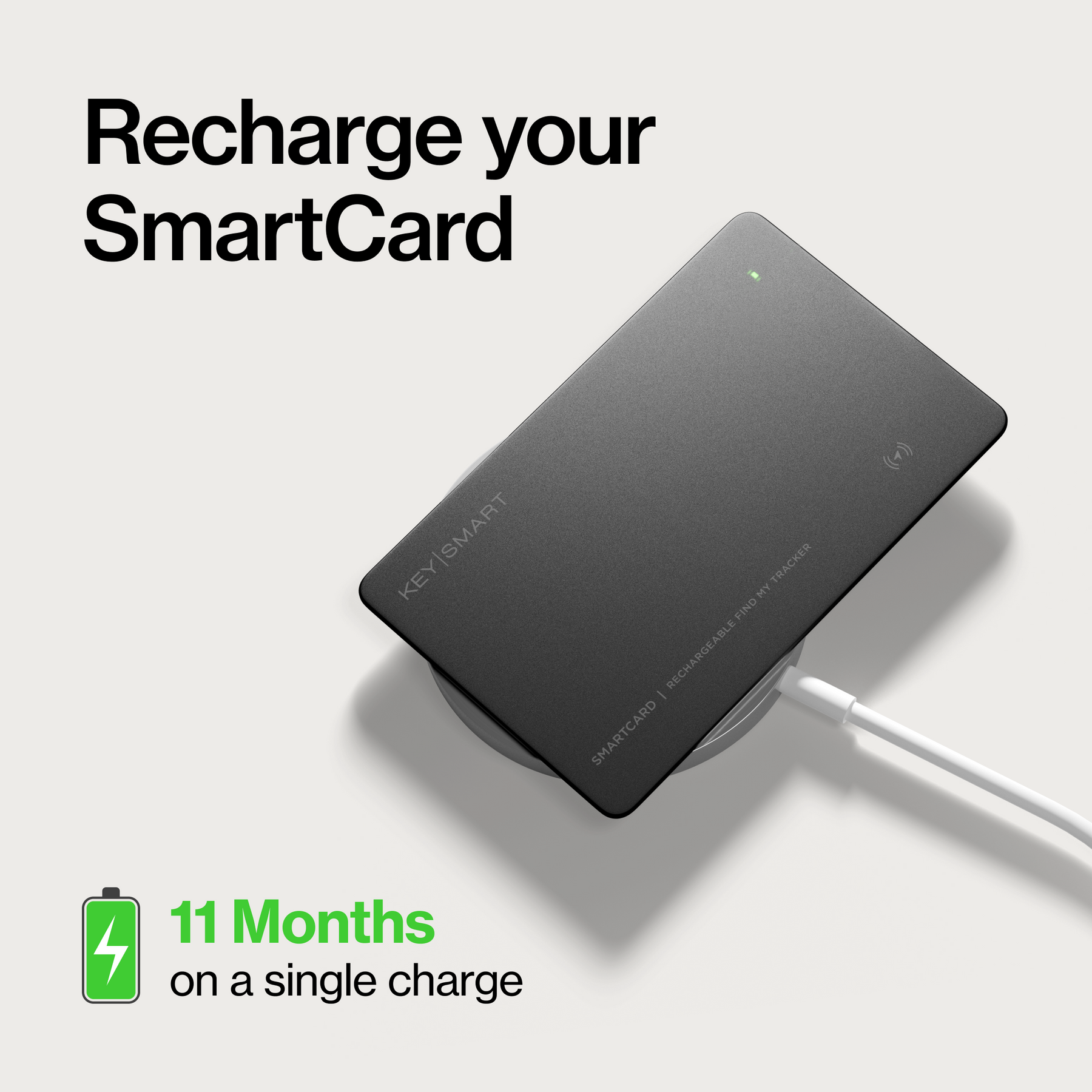 SmartCard (Gen 3) | Works With Apple Find My & Android Find Hub  | Wireless Charging