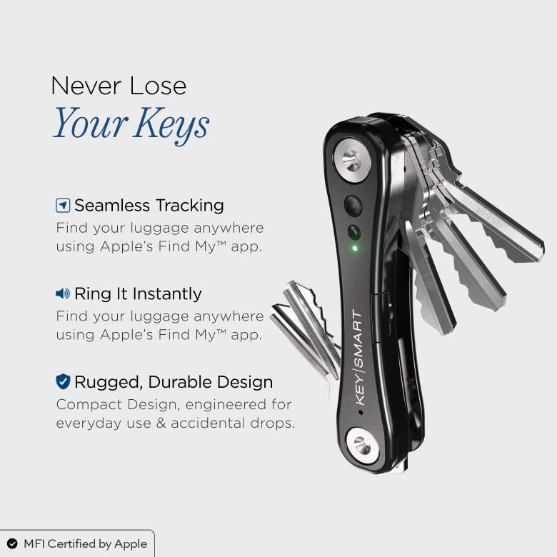 KeySmart® iPro | Works With Apple Find My Network | Holds Up to 14 Keys LP Offer