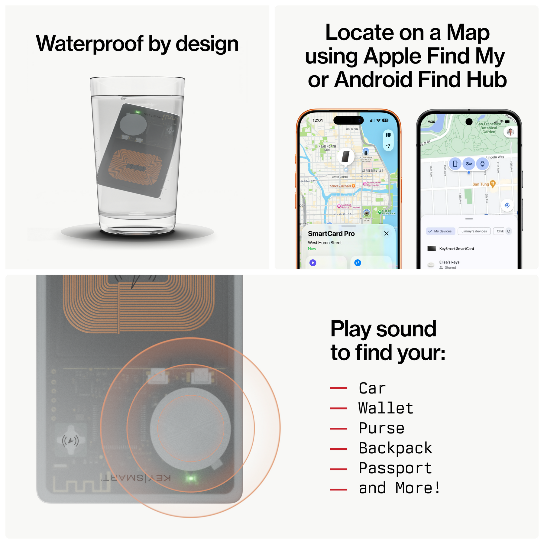 SmartCard Ghost (Gen 3) | Works With Apple Find My & Android Find Hub  | Wireless Charging