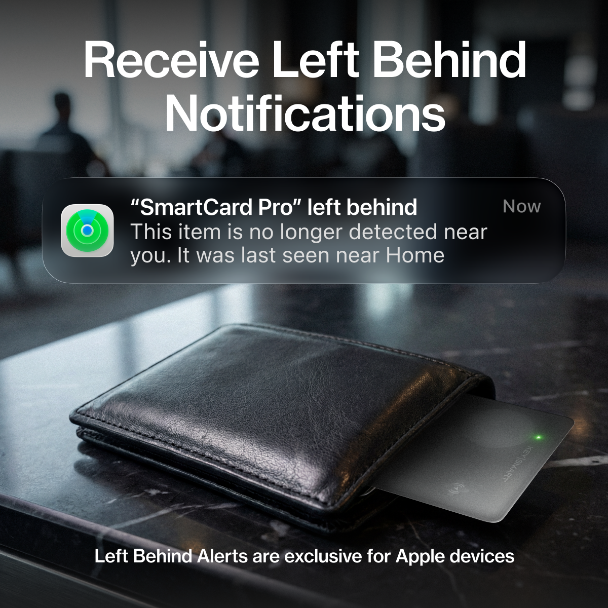 SmartCard Pro | Works With Apple Find My & Android Find Hub  | Wireless Charging