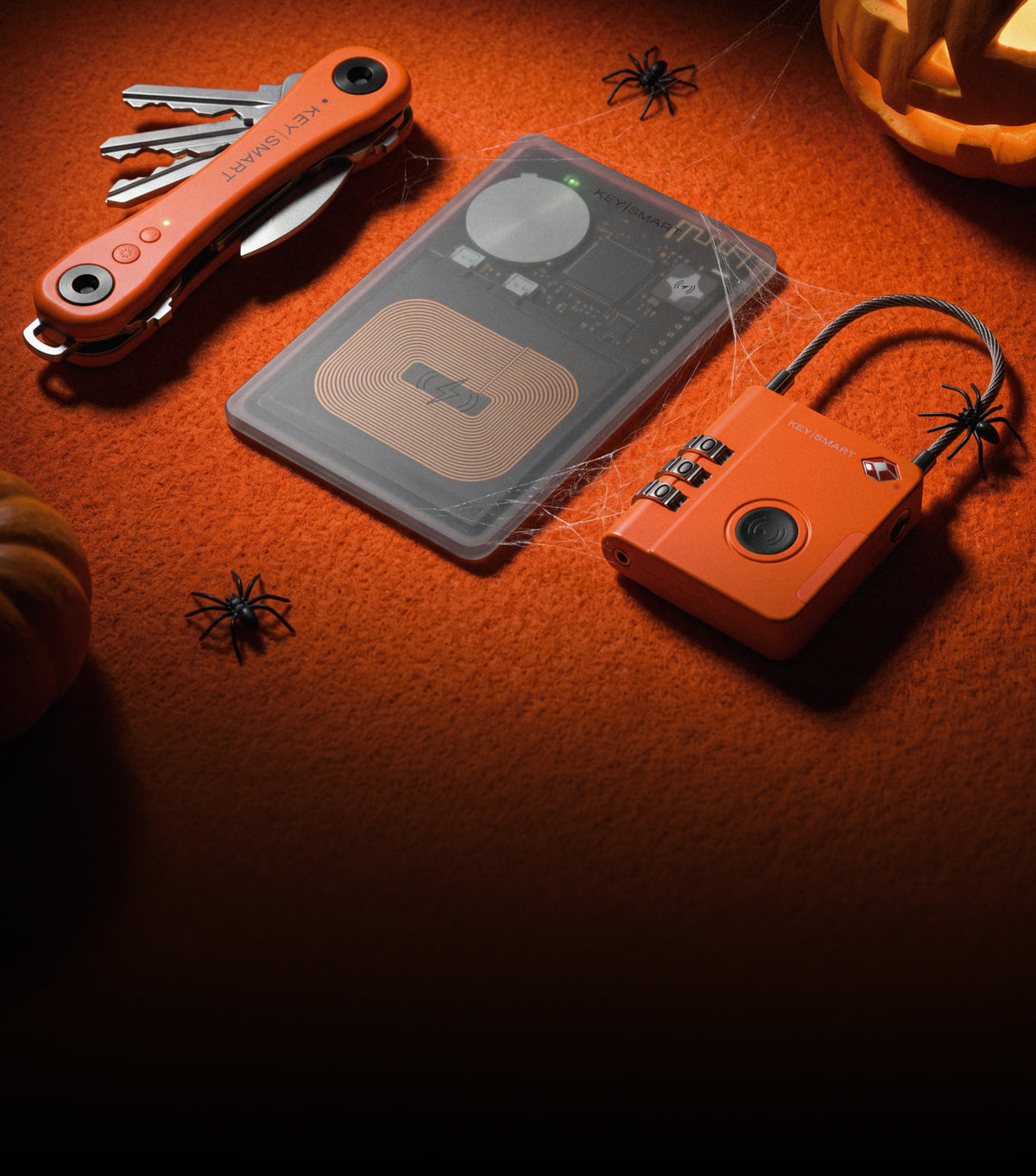 KeySmart Halloween sale homepage hero, mobile